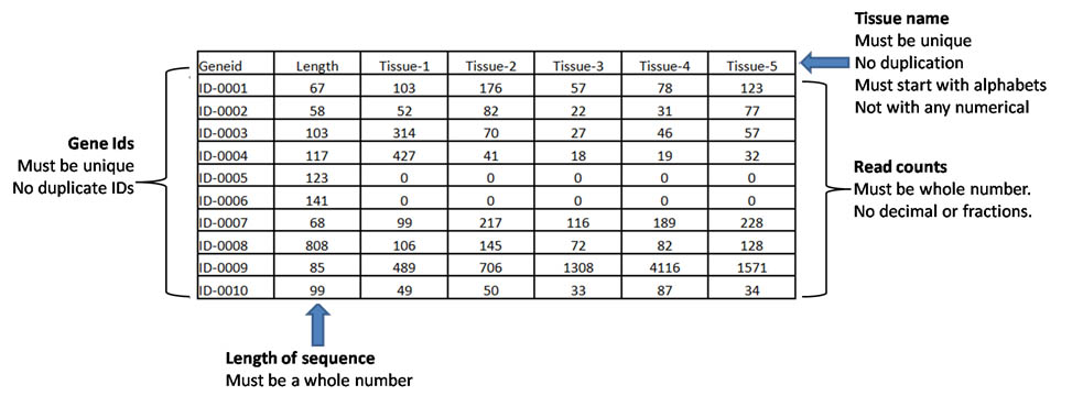 Example table